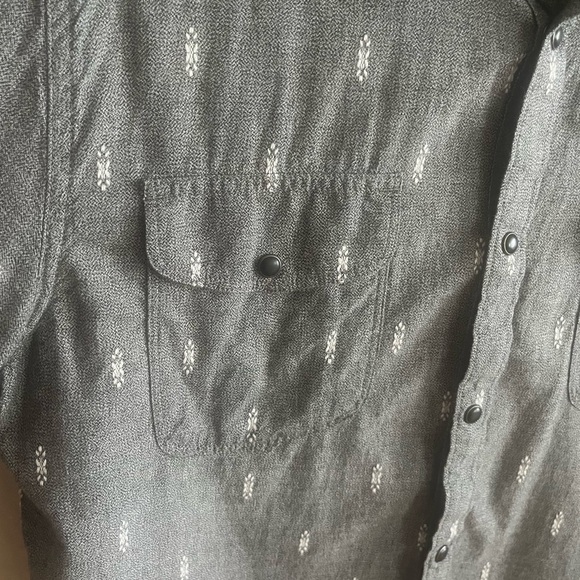 Lucky Brand Pearl Snap Shirt Men's Large Gray Western Style Classic Fit - Picture 4 of 16